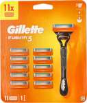 GILLETTE Fusion 5 plus 11 wkładów maszynka do golenia, 5-ostrzowa, z wymiennymi wkładami, dla mężczyzn