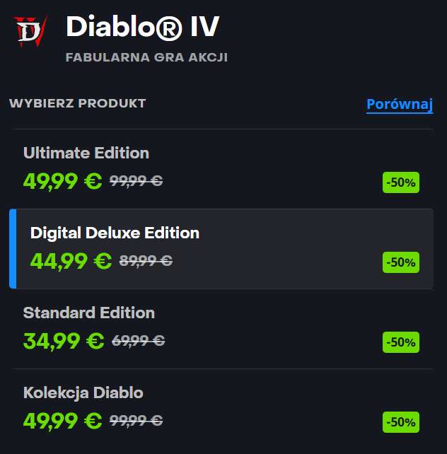 Battle.net Blizzard | Wiosenna Wyprzedaż do -67% | Diablo IV Ultimate 49,99 € -> 214,95 PLN |