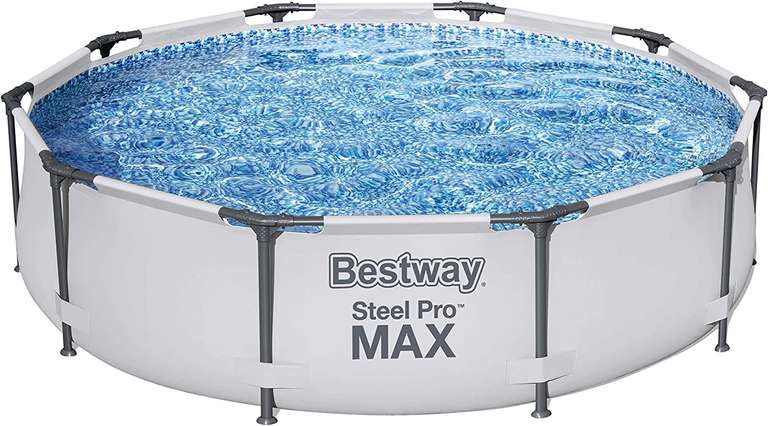 Basen Bestway Steel Pro Max 4678, Szary/Biały, ‎305 x 305 x 76 cm