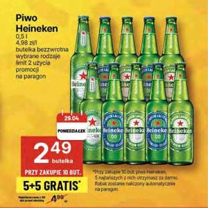 Piwo Heineken 5+5 gratis - Delikatesy Centrum