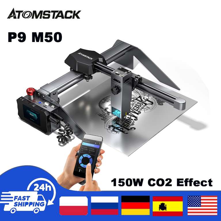 Maszyna do grawerowania i cięcia laserem ATOMSTACK P9 M50 [Wysyłka z EU] $493.07