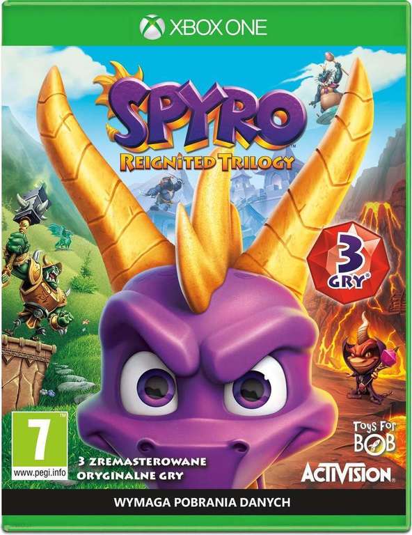 Spyro Reignited Trilogy AR Gra XBOX One / Xbox Series X|S CD Key - wymagany VPN