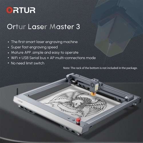 Grawer laserowy Ortur Laser Master 3 10W 400x400mm (dostawa z DE, 319 €) @ Cafago