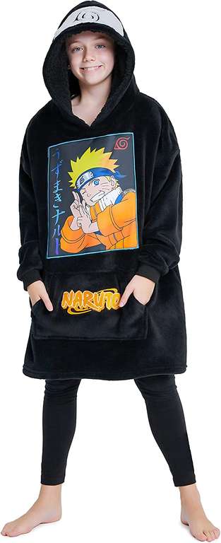 Bluza/koc z kapturem Naruto Oversize dla dzieci