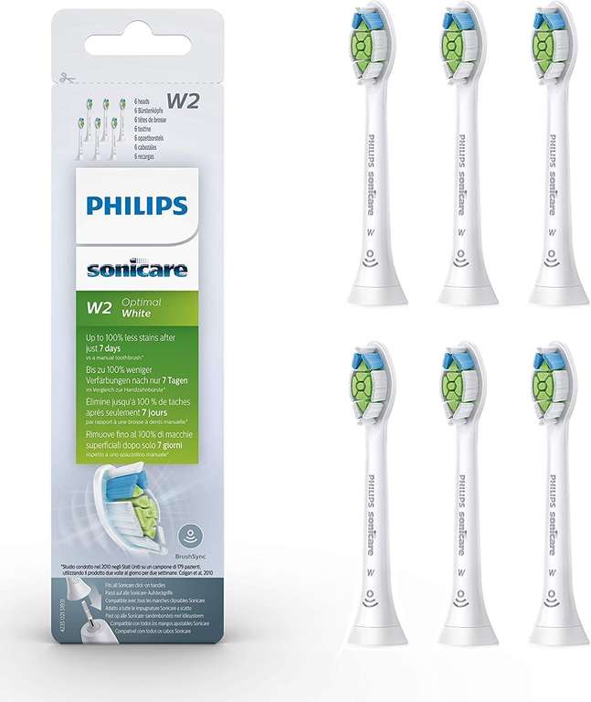 Philips Sonicare Optimal White W2 końcówki - 6 Sztuk (HX6066/10)