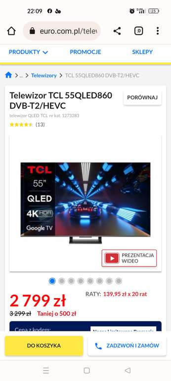 Telewizor TCL 55QLED860 DVB-T2/HEVC