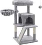 Drapak FEANDREA PCT51G, z dużą platformą, szary, dla maksymalnie 3 kotów (maks. 7 kg każdy) @ Amazon Songmics