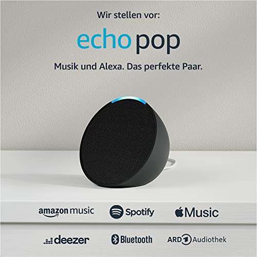 2 SZT. Głośnik bluetooth Amazon Echo Pop (2 szt. Echo Dot - 306 zł) czarny, niebieski, lawendowy, biały