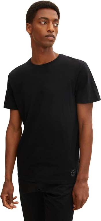 TOM TAILOR Męskie T-shirt Basic w dwupaku @amazon