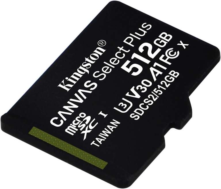 Karta Pamięci MicroSD Kingston Canvas Select Plus SDCS2 512GB - zapis/odczyt - 80/90 MB/s - dożywotnia gwarancja