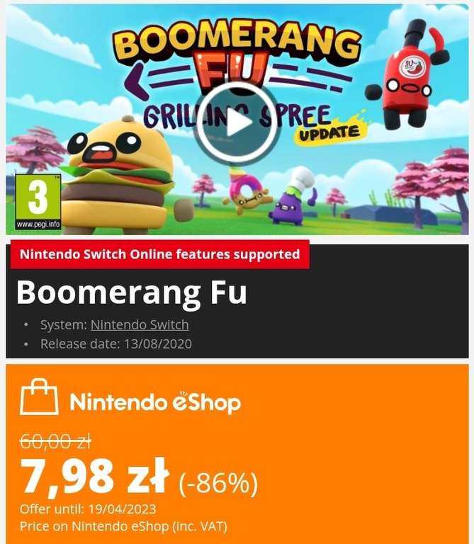 Boomerang Fu 7,98 zł- Nintendo switch eShop