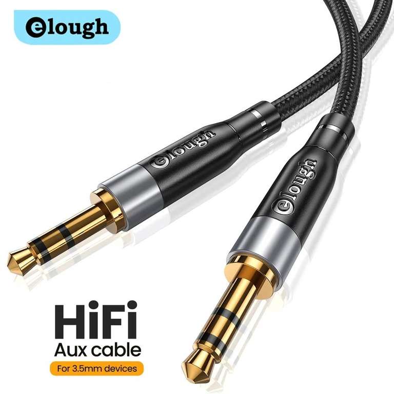 Kabel Audio Jack 3,5 mm Elough 5 m szary lub czerwony