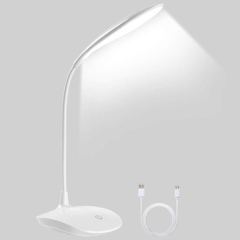URAQT Lampa biurkowa, przenośna lampa USB, 3 tryby światła