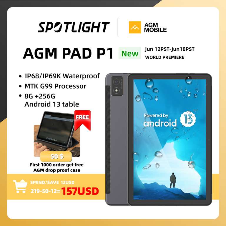 Tablet Pad AGM P1 8/256gb full HD