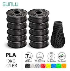 Filament PLA czarny Sunlu 10kg, inne kolory US $92.26