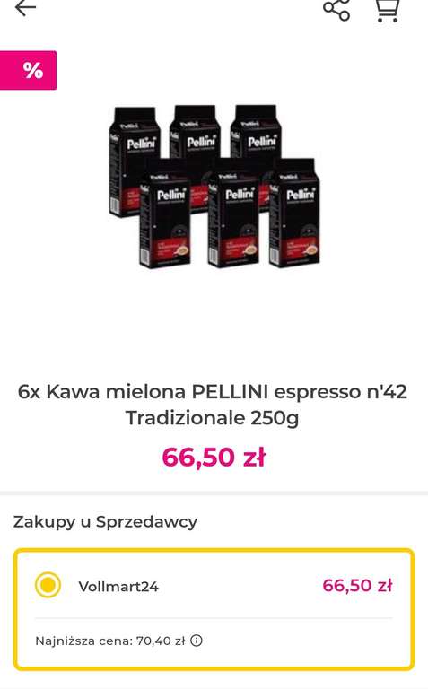 6x Kawa mielona PELLINI espresso n'42 Tradizionale 250g
