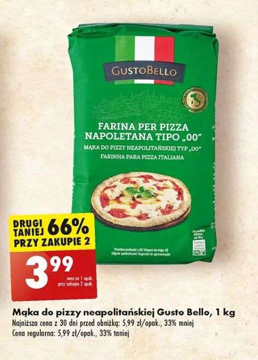 Mąka do pizzy neapolitańskiej typ „00” Gusto Bello 1kg Biedronka