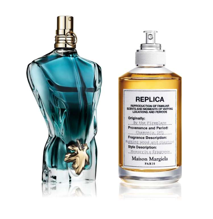 Zbiorcza: Perfumy Jean Paul Gaultier Le Beau 125ml (EDT) oraz Maison Margiela Replica By The Fireplace 100ml (EDT) - dobre ceny