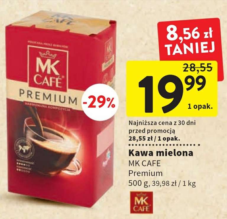 Kawa mielona MK CAFE Premium 500g. INTERMARCHE