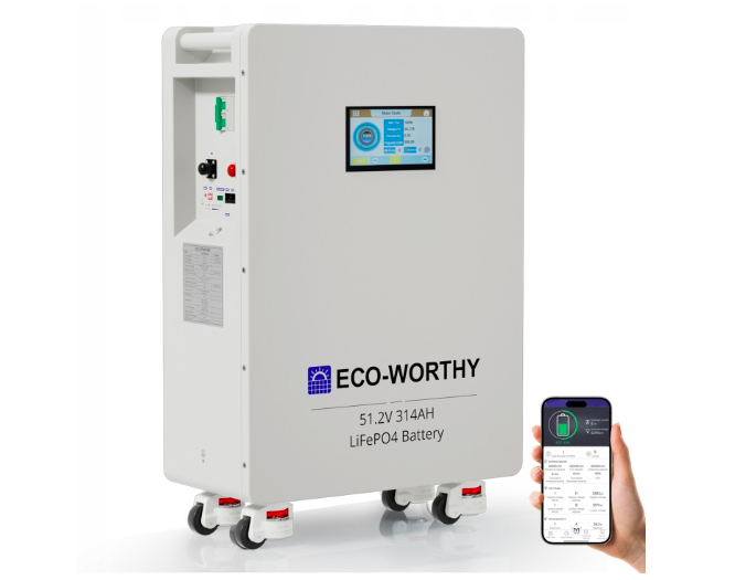 Magazyn Energii 16,1kWh 51,2V 314Ah LifePO4 200A BMS BT
