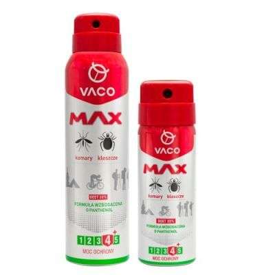 Vaco MAX spray na komary, kleszcze i meszki 30% DEET 100ml+50ml gratis