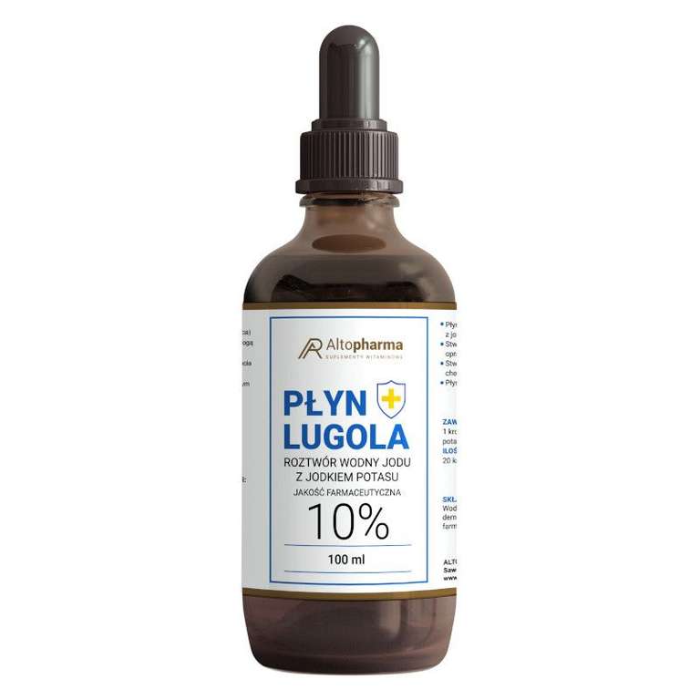 Płyn Lugola 10% Roztwór wodny jodu z jodkiem potasu Alto Pharma – 100 ml
