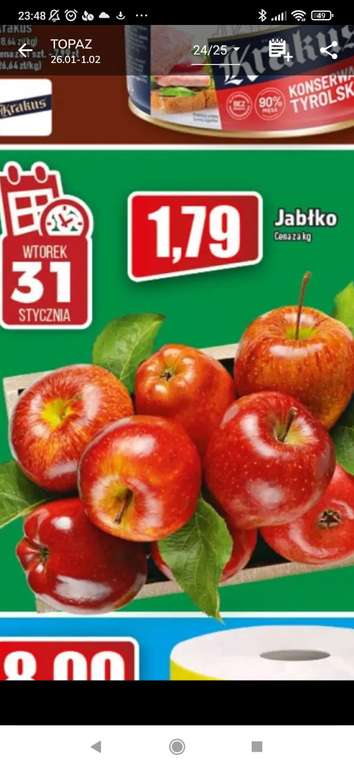 Jabłka 1.79 1 kg Topaz