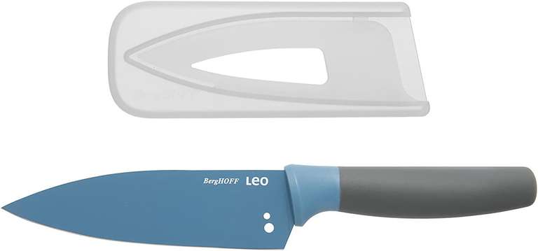 Nóż z powłoką ceramiczną BergHOFF Leo Blue 14 cm, dla małych kucharzy ze striptizem do ziół (stal X30Cr13) @ Amazon