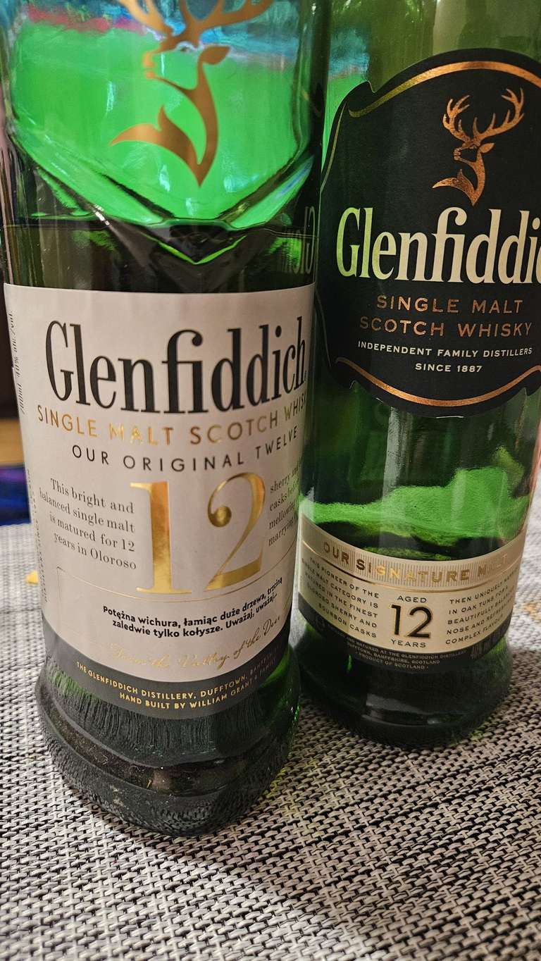 Whisky Glenfiddich - etykieta z życzeniami za darmo z okazji dnia ojca i nie tylko.