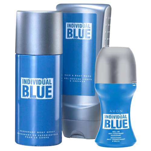 Avon Individual Blue Zestaw [Dezodorant + Żel + Antyperspirant]