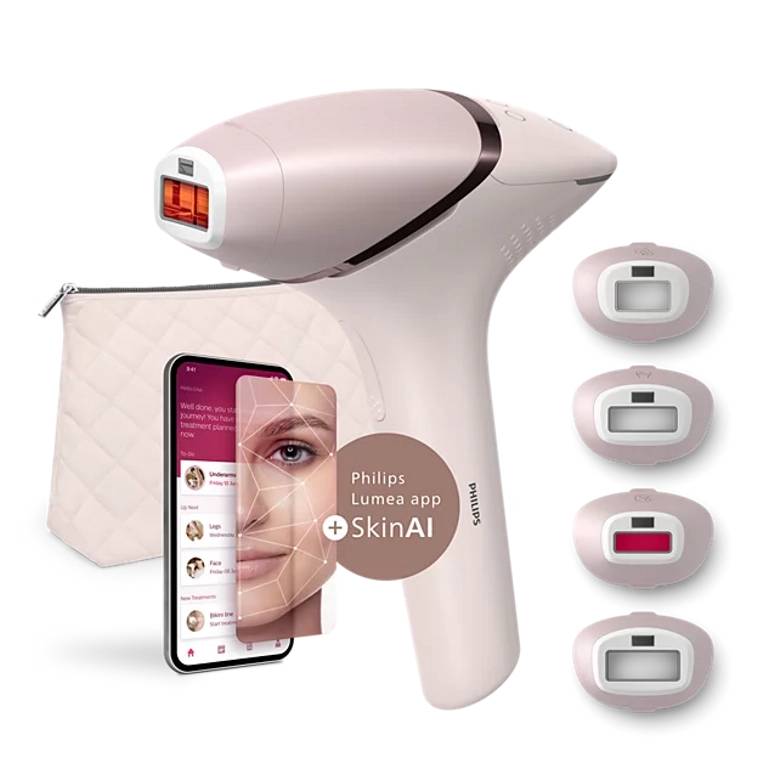 PHILIPS LUMEA IPL Seria 9900 BRI976/00(możliwe 1259zł)I Depilator świetlny SenselQ + SkinAI + kosmetyczka 4 nasadki +3 rok gwarancji