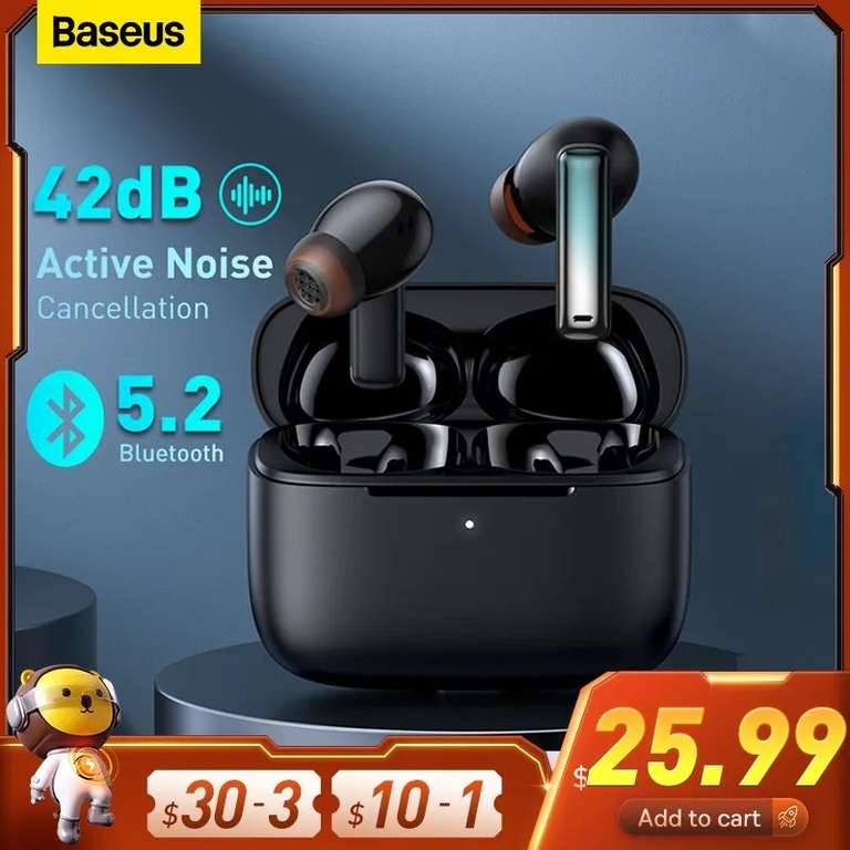 Słuchawki bezprzewodowe Baseus Bowie M2 ANC Bluetooth 5.2 z ładowanie Bezprzewodowe