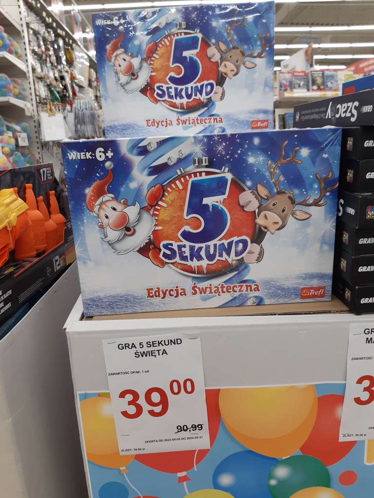 Gra planszowa 5 sekund edycja świąteczna w Auchan Opole ul. Sosnkowskiego