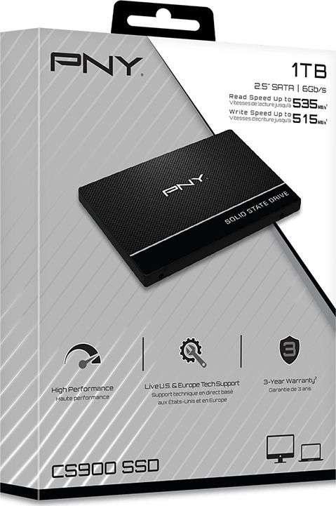 Dysk SSD PNY CS900 1TB 2.5" SATA III (SSD7CS900-1TB-RB), odczyt 535 MB/s, zapis 515 MB/s @ Morele
