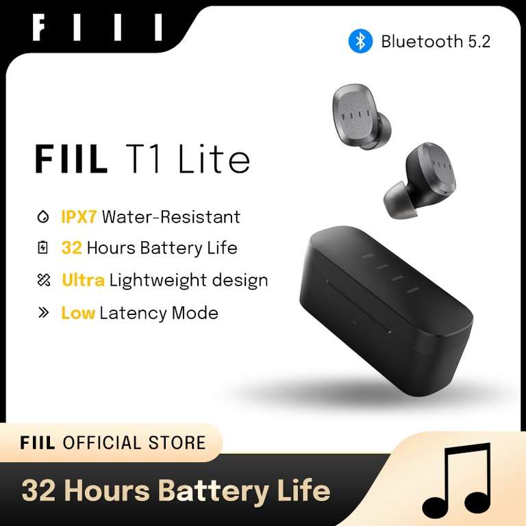 FIIL T1 Lite słuchawki bezprzewodowe dokanałowe Bluetooth 5.2 IPX7