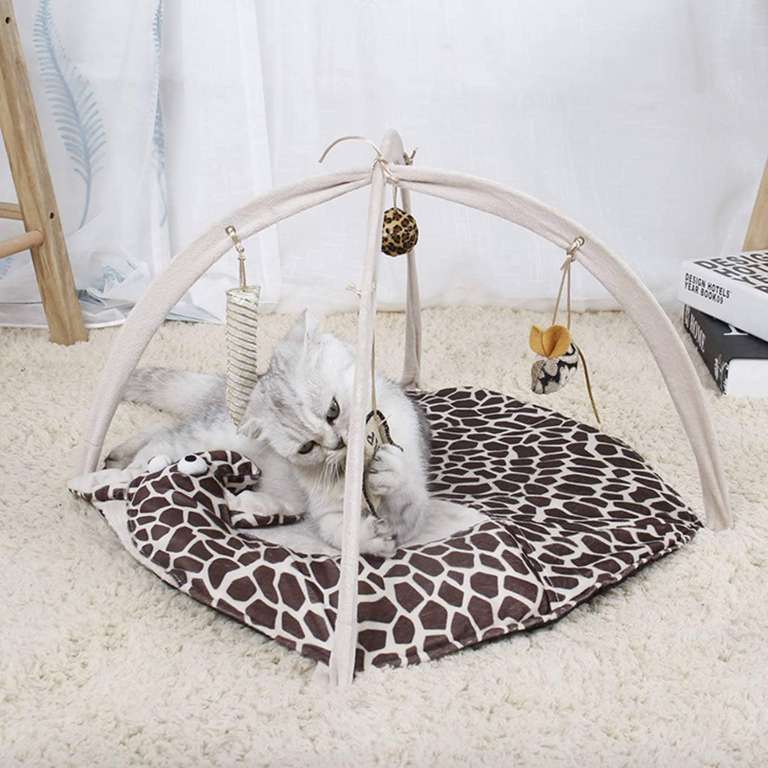 VERTAST kot pies zabawa mata aktywność z myszką lalka zabawa zabawa podkładka na łóżko, żyrafa