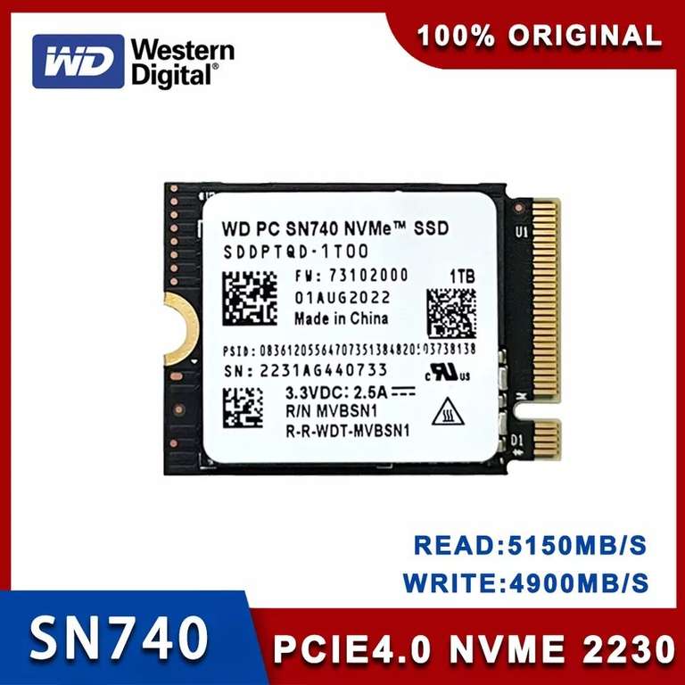 Dysk SSD WD SN740 1TB M.2 2230 NVMe do Steam Decka