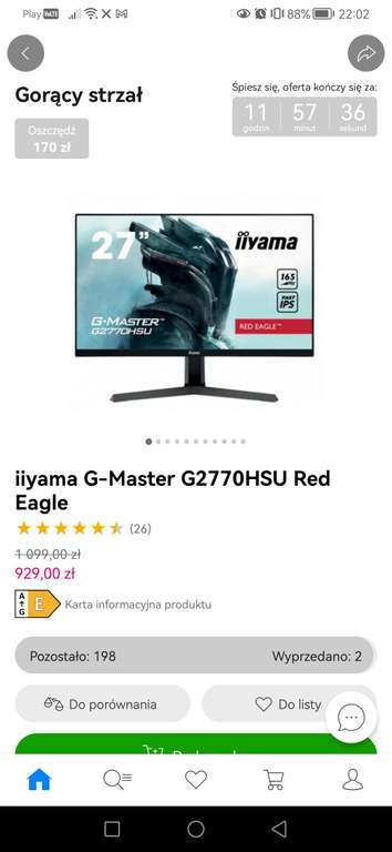 Monitor iiyama G-Master G2770HSU Red Eagle