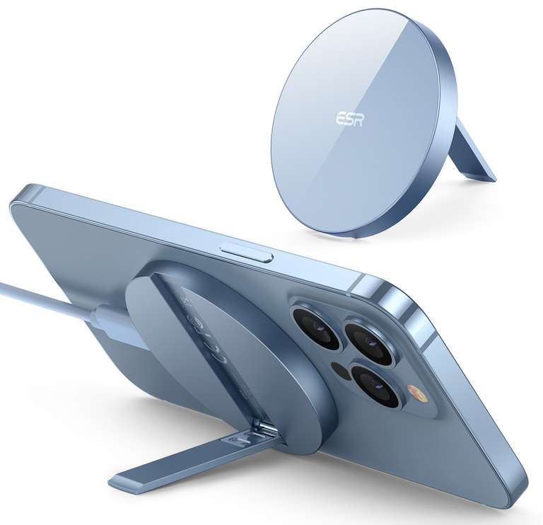 ESR HaloLock Kickstand - Bezprzewodowa ładowarka z MagSafe do Apple iPhone z podstawką