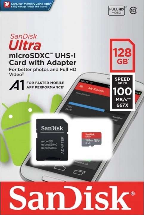 Karta pamięci microsd(microSDXC) SanDisk Ultra 128GB 100MB/s