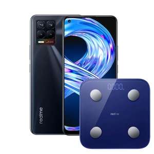 Smartfon realme 8 6GB 128GB Głęboka Czerń + Waga realme Smart Scale Blue