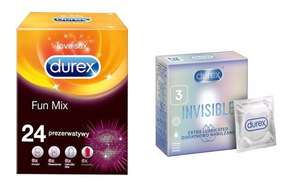 Prezerwatywy Durex Fun Mix 24 szt. + Durex Invisible Superthin / Close Fit 3 szt. @ Shopee