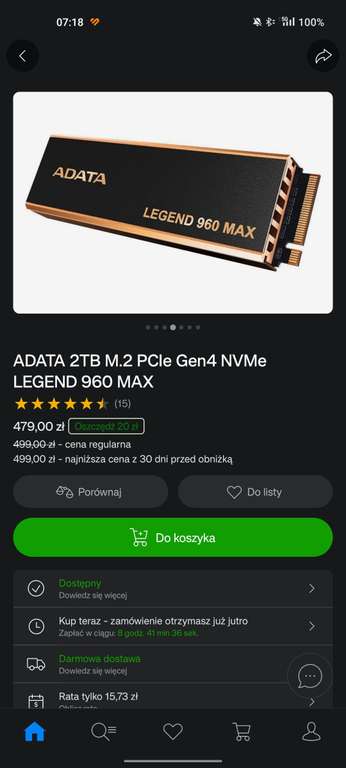 Dysk SSD Adata Legend 960 Max 2TB NVMe PCIE Gen.4