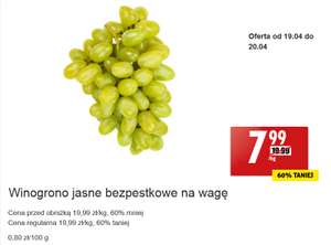 Winogrona jasne bezpestkowe kg @Biedronka