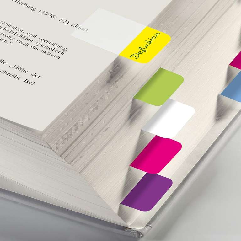 Sigel HN203 Samoprzylepne markery indeksowe z tworzywa sztucznego, 6 kolorów, 60 sztuk, 25 x 38 mm