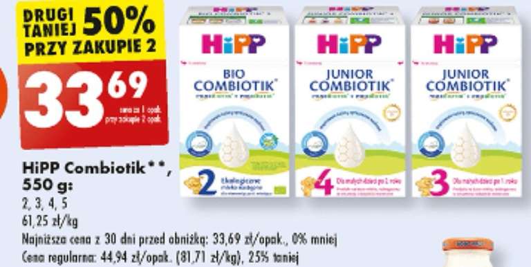 HiPP BIO Junior Combiotik 2 3 4 5 mleko następne w Biedronce przy zakupie dwóch lub wielokrotności.