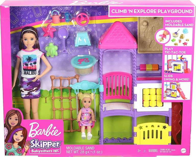 Zestaw Barbie Klub Opiekunek Plac Zabaw GHV89 za 89zł @ Amazon.pl