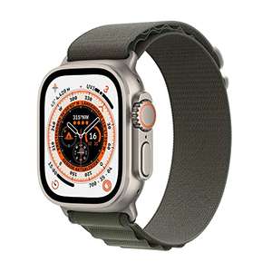 Apple Watch Ultra (GPS + Cellular, 49 mm) Smartwatch – Tytanowa obudowa, Alpine Loop Green – Średni M 145-190 mm [ 727,67 € ]