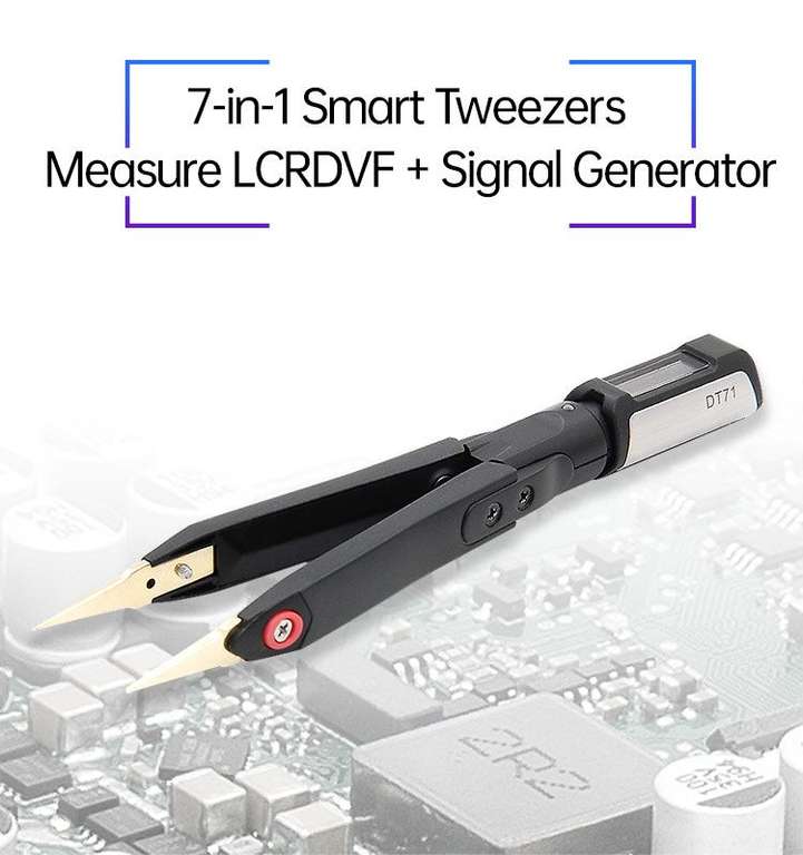 MiniWare DT71 Cyfrowa pinceta pomiarowa z generatorem sygnałów.
