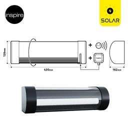 Kinkiet solarny Loma Booster z akumulatorem z ładowarką smartfona,IP44 Inspire ( odbiór w sklepie 0 zł )